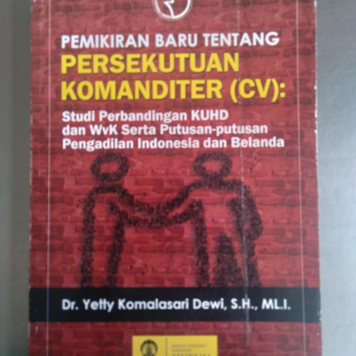 

TERLARIS BUKU PEMIKIRAN BARU TENTANG PERSEKUTUAN KOMANDITER (CV) YETTY READY