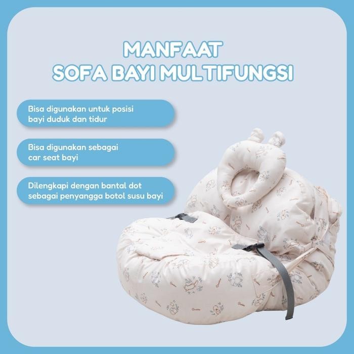 TERBARU QUOKKA Sofa Bayi dan Bantal Dot Kursi Bayi Belajar duduk Multifungsi Empuk Dan Estetik