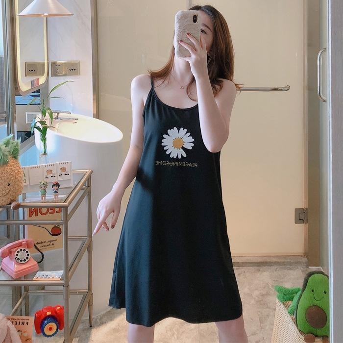 DASTER TANK TOP SEXY PREMIUM / FASHION WANITA / KOREA STYLE Hitam Tidur Dress Dewasa