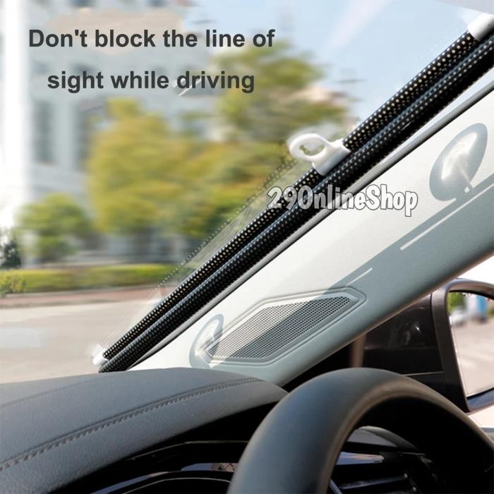 TIRAI COVER PELINDUNG PANAS DASHBOARD ROLL GULUNG OTOMATIS HORDENG TEMPEL KACA FILM DEPAN MOBIL