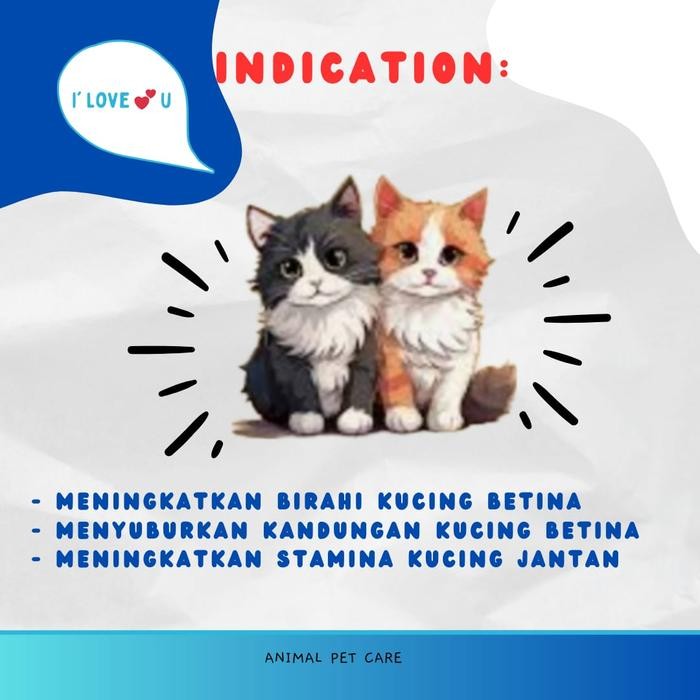 OBAT PENINGKAT BIRAH KUCING / HORMON KUCING JANTAN