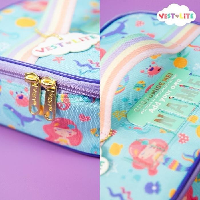 Tas Makan Anak Vest Dengan Nama Lunch Bag Dino Unicorn Astronot Tas Bekal Anak Vest Id Name Vest Tas