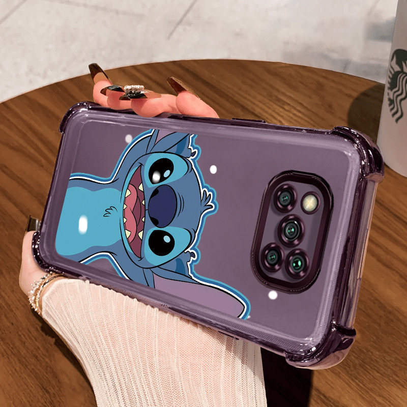 Casing Hp untuk Xiaomi POCO X3 POCO X3 NFC POCO X3 Pro Case Jahitan Kartun Kasing Glitter Perlindung