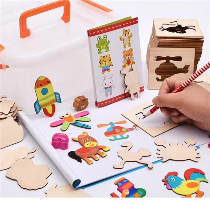 

SALE TERBARU 20 BUAH MAINAN GAMBAR ANAK DIY TEMPLAT LUKISAN BELAJAR MENGGAMBAR UNTUK ANAK BAHAN KAYU