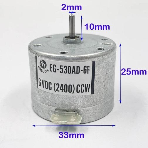 Dinamo Tape 6V Cw Eg-530Ad-6F 2400Rfm Motor Radio Recorder 2P 2 Kaki