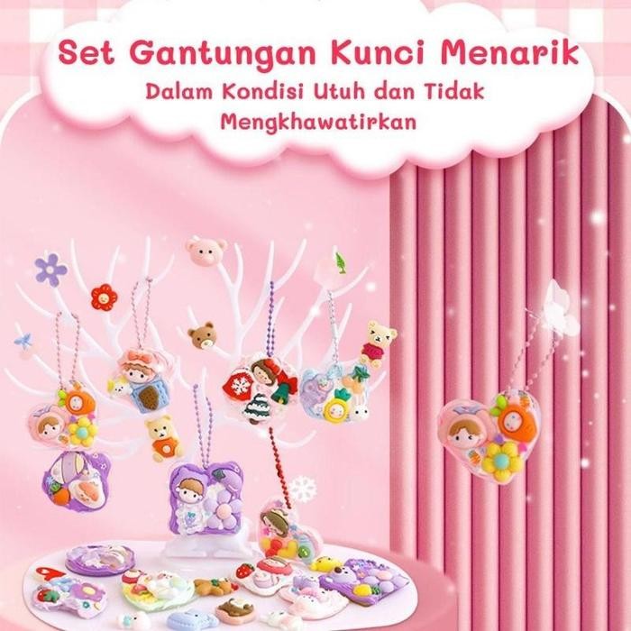 

SALE TERHOTT COD1400PCS DIY GANTUNGAN KUNCI AKRILIK SET MAINAN CREAM GUKA SET DIY GUKA SET STIKER
