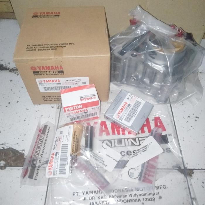 Paket Cylinder Blok-Buring + Piston Kit 1Pa Vixion New-Old Ori Yamaha