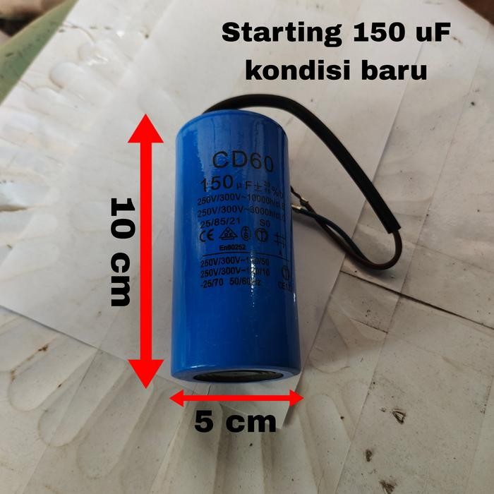 Kapasitor Starting 150 uF kondisi baru