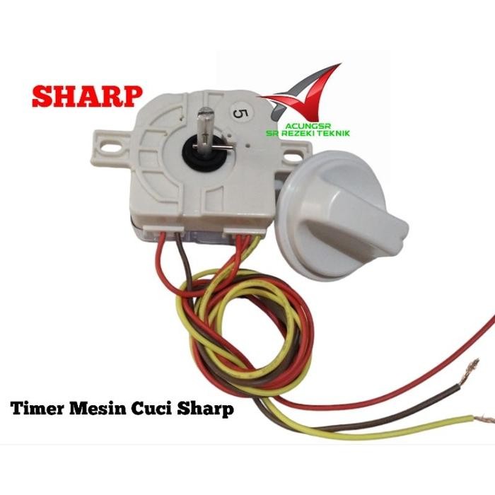 Timer Mesin Cuci Sharp ES-T65M / Timer 3 Kabel + Knop