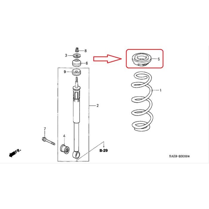 Karet Alas Spiral Per Atas Belakang Jazz Gd3 2004 2005 2006 2007 City