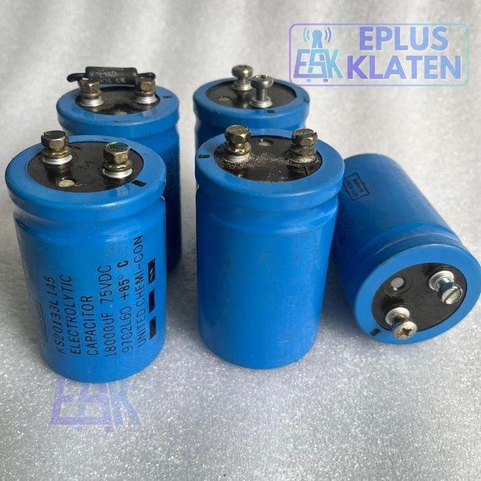 Elko Nippon USA 18000UF 75V Kapasitor Elco Original Capacitor 18000 UF - C132