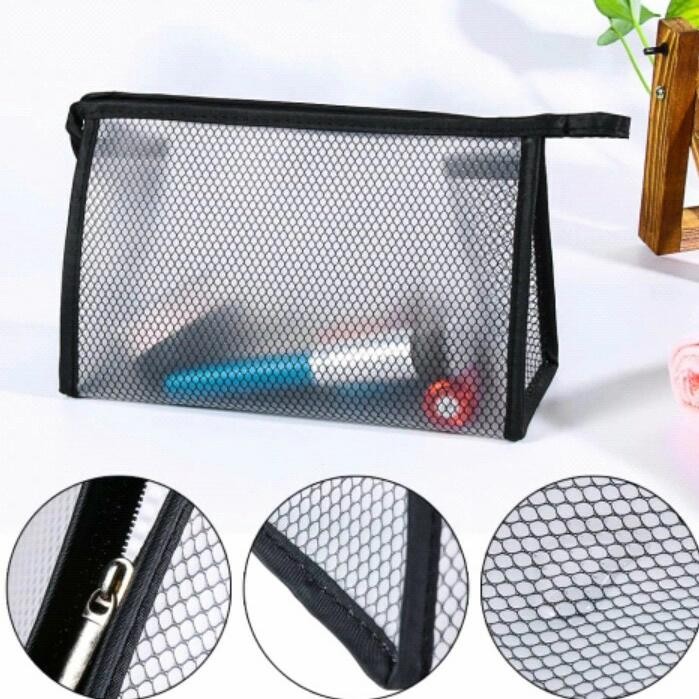 Pouch Bag Alat Mandi Bahan Jaring /Tas Serbaguna Organizer Pria Wanita *