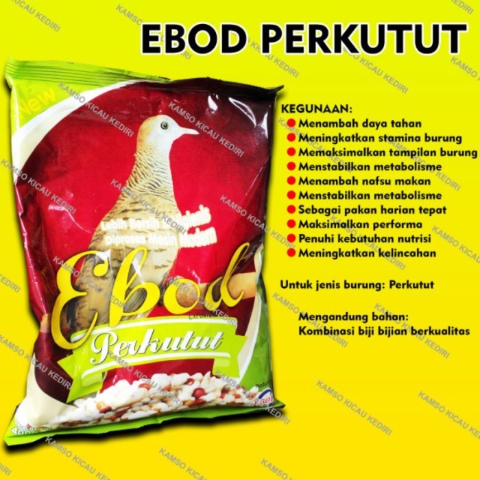 PAKAN EBOD PERKUTUT PAKAN BURUNG KUTUT KEMASAN 400gr