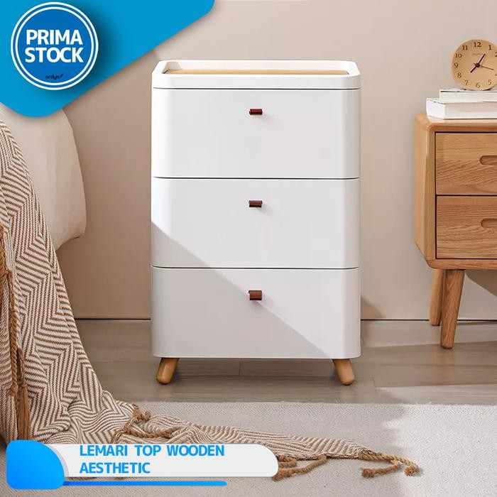 LEMARI DRAWER LACI + KAKI RAK KABINET STORAGE BAJU PLASTIK 2 3 4 SUSUN