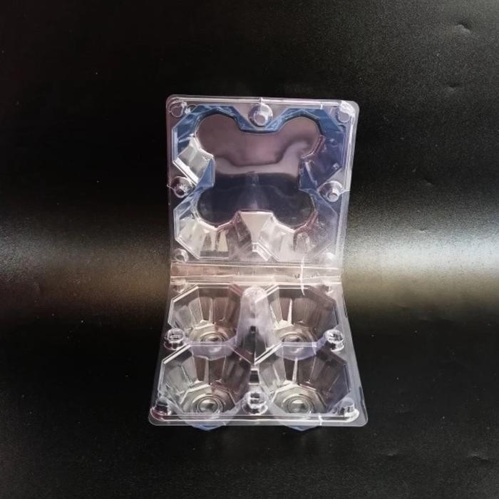 Mika Telur / Tray Telur isi 4 Butir Sudah ada Pengunci / Mika Telur PET @ 50 pcs