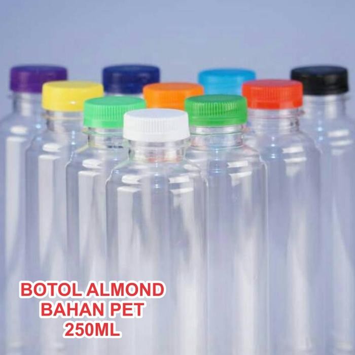STIKER MINUMAN UNIVERSAL UNTUK BOTOL ALMOND 250ML