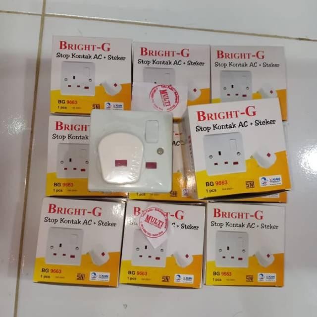 Stop ac set Bright-g stop kontak ac + steker kaki 3