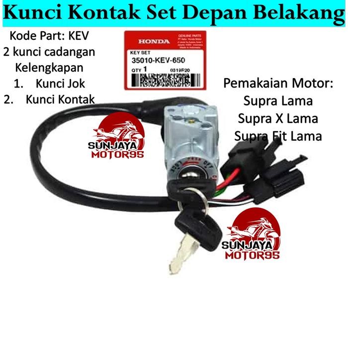 KUNCI KONTAK SUPRA X LAMA - SUPRA FIT LAMA + SET KUNCI JOK BELAKANG Accessories Motor Anak