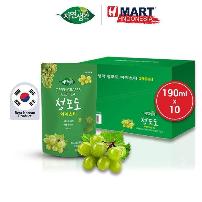 

THINK NATURE Green Grapes Iced Tea - Minuman Teh Rasa Buah Anggur Hijau 190ml x 10