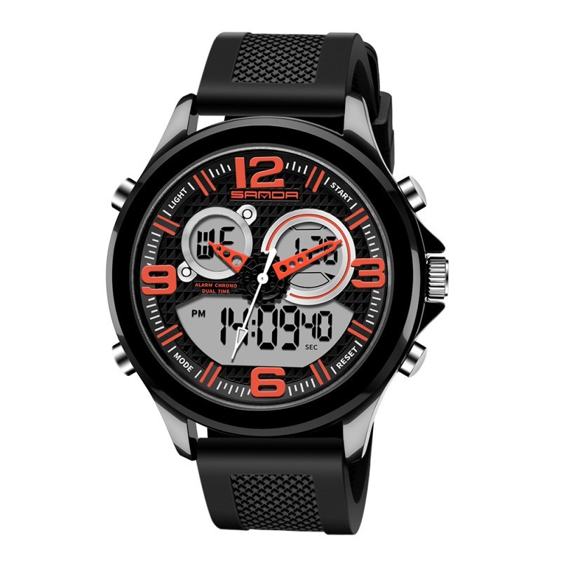 Fashion Men's Watch Top Brand Sanda Sport Diving Led Display