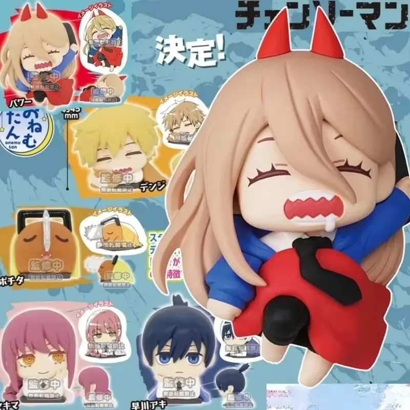 Chainsaw Man Power Figure Anime Cute Aki Denji Statue Makima Sleeping Decoration Action Figurine