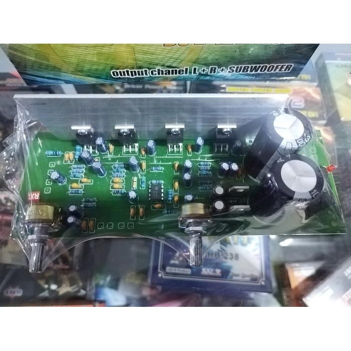 POWER AMPLI 2.1 KIT NI COMPO TDA 2050 HOME THEATER OUT SUBWOOFER