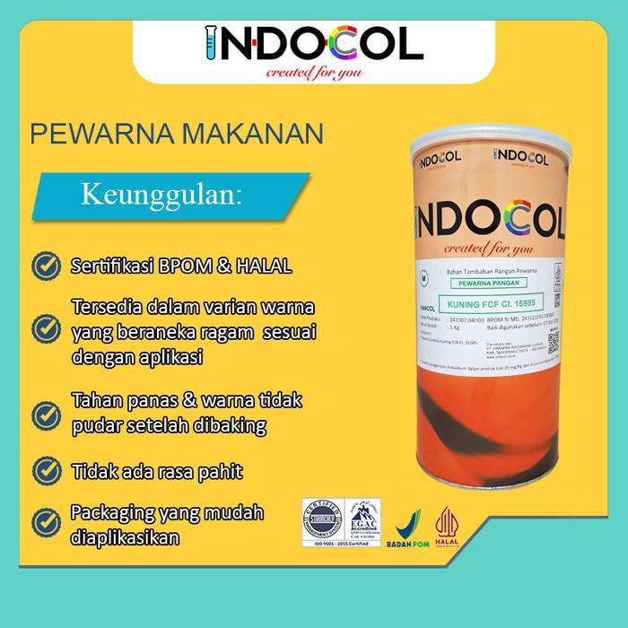 

PEWARNA MAKANAN INDOCOL KUNING FCF CI.15985 (SUNSET YELLOW FCF)