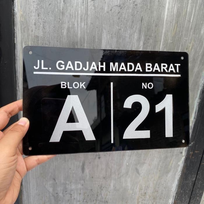 nomor rumah akrilik papan nomor pintu kos papan nama rumah akrilik