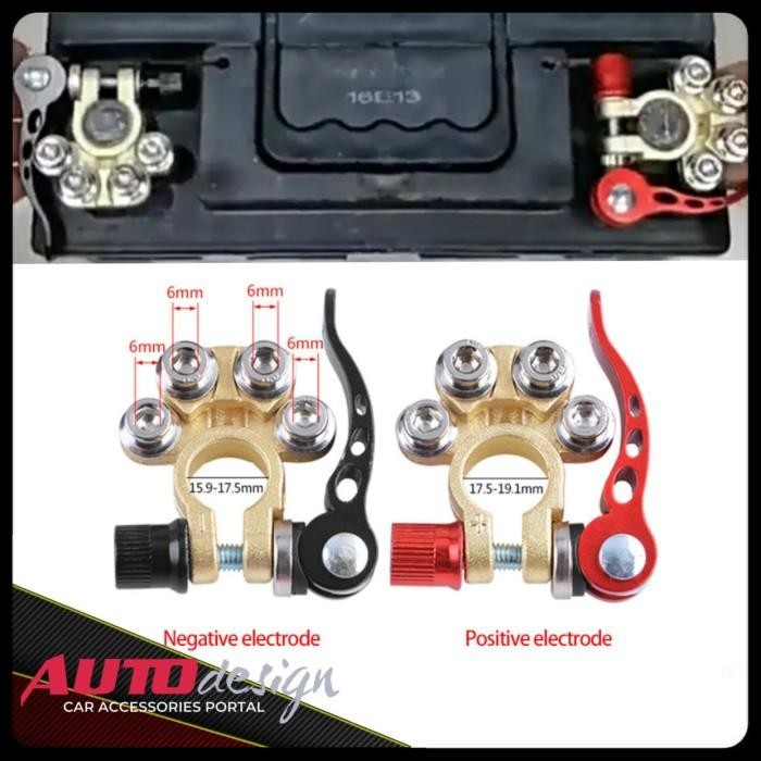 QUICK RELEASE KEPALA AKI MOBIL KUNINGAN