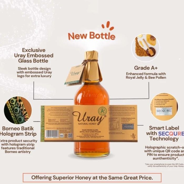 

Madu Uray 875Gr (640Ml) Madu Murni -Madu Hutan-Sehat Alami