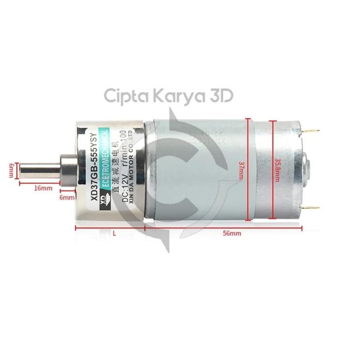 DINAMO DC MOTOR GEARBOX 12V 24V