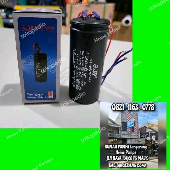 KAPASITOR MESIN CUCI 6+12UF CAPASITOR JP