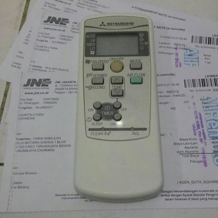REMOT REMOTE AC MITSUBISHI ORIGINAL RKX502A001B