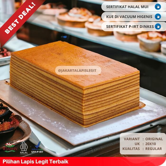 

(KUALITAS REGULER) KUE LAPIS LEGIT 20x10 ORIGINAL WISMAN 100% HALAL
