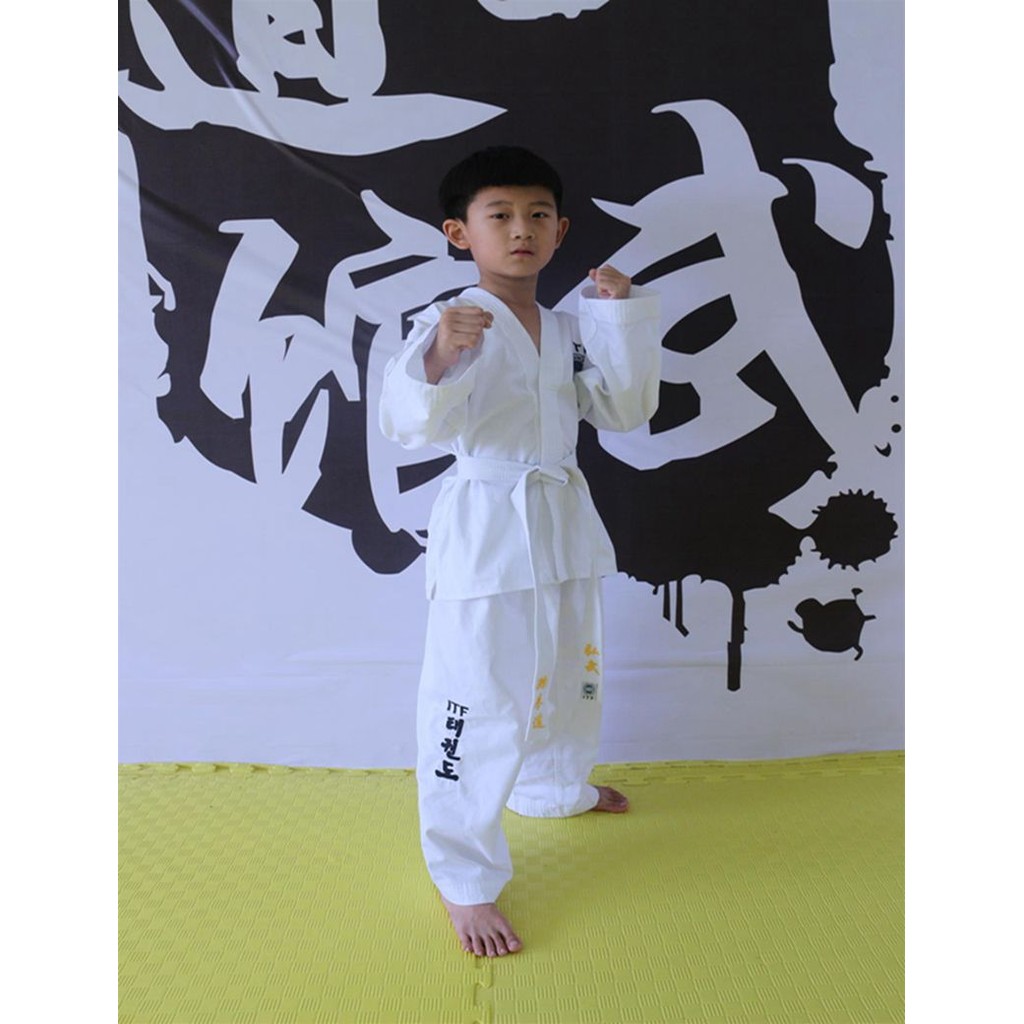 ITF Taekwondo Uniform Adult and Children Dobok Embroidery Pattern Uniform