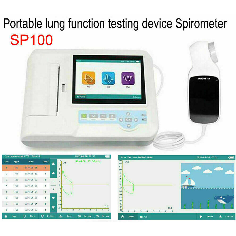 New Contec SP100 Digital Spirometer Handheld Lung Function Tester Pulmonary Device Breathing Diagnos