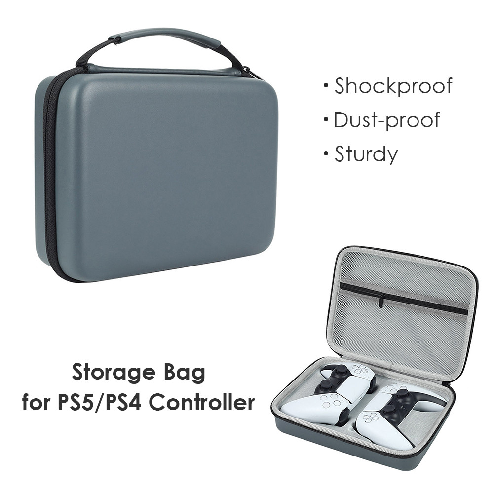 

Dual Controllers Carrying Case For Sony PS4 PS5 Gamepad Hard EVA Storage Bag Shockproof Protective