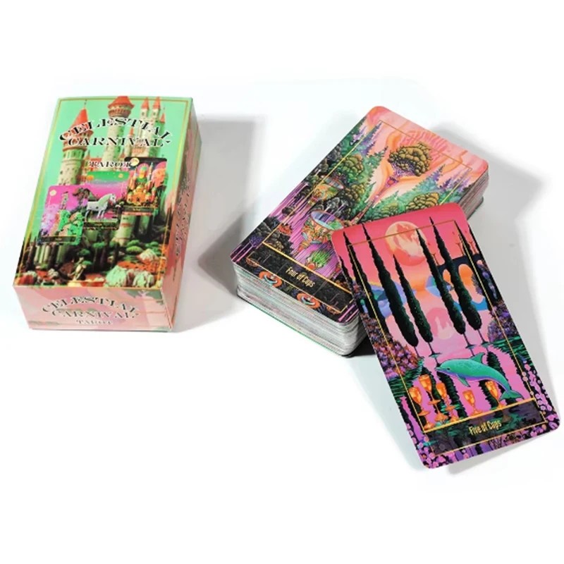 

Celestial Carnival Tarot Deck Complete Tarot With 78 Cards Indie Unique Oracle Deck For Beginners To