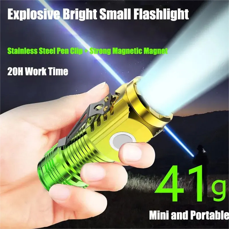 

Type-C Rechargeable Waterproof Flashlight Adjustable Brightness Flash Light Super Bright Flashlight