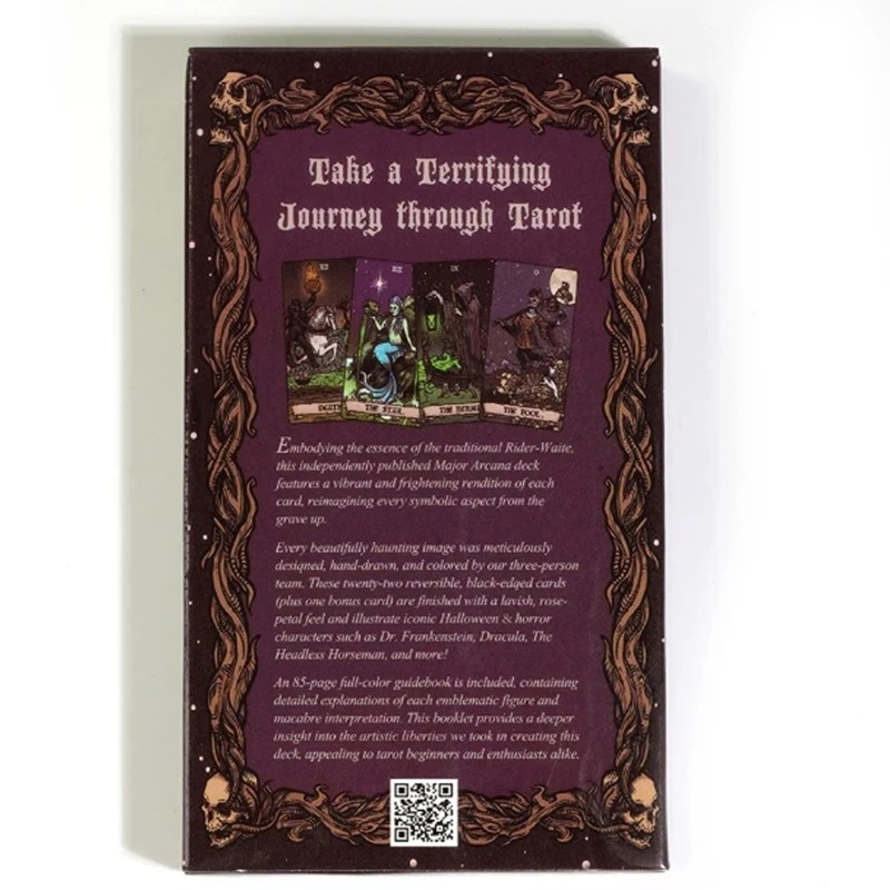 

1Pcs Deck Tarot 22pcs CardsThe Ghoulish Garb Terror Tarot Major Arcana Tarot Card Deck Gothic