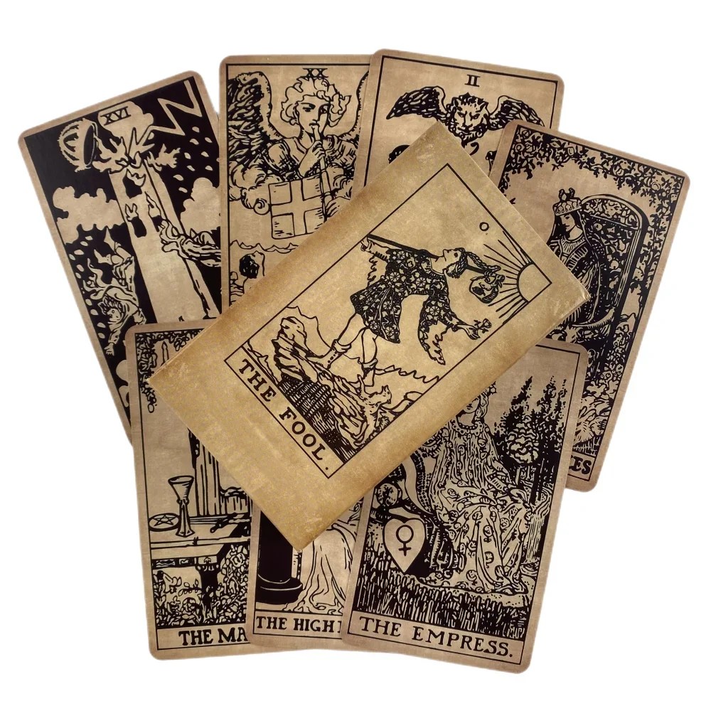 

1Pcs Deck Tarot The Fool Rider Tarot Cards A 78 Deck Oracle English Visions Divination Edition Borad