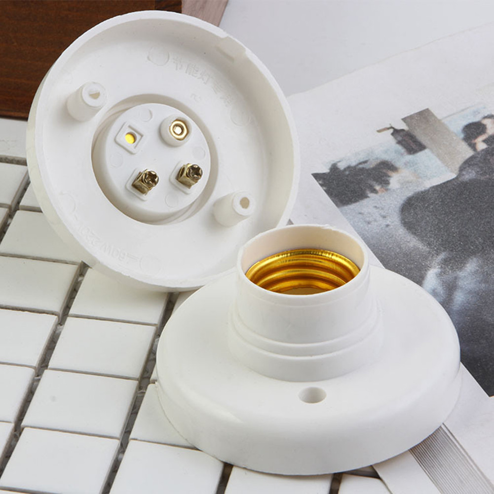 

1-20PCS E27 Screw Cap Socket White Ceiling Light Lamp Bulb Fixing Base Stand 220V E27 Light Bulb