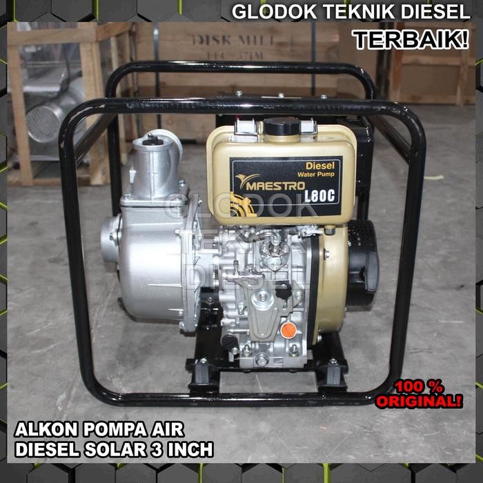 Mesin mpa Air Sawah Alkon 3 INCH Diesel Solar Type 80 Water Pump