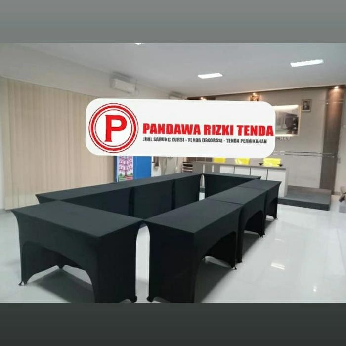 cover meja ketat 180 x 60 x 75