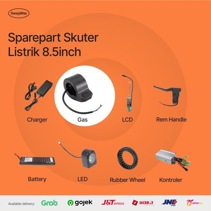 SPAREPART SKUTER LISTRIK 8.5INCH PETRIK