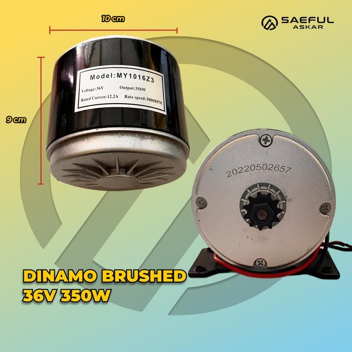 Dinamo Brushed 24v 36V 350W Scooter Electric Motor Skuter Listrik