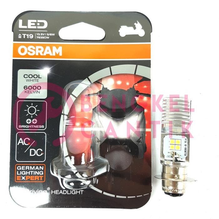(Allthebest) lampu depan utama bohlam LED PUTIH T19 OSRAM matic beat mio