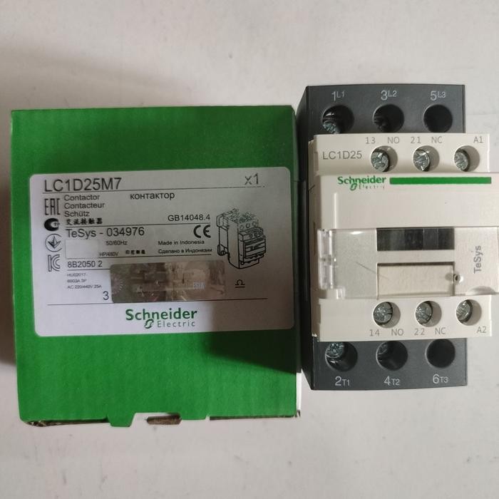 KONTAKTOR SCHNEIDER LC1D25 CONTACTOR SCHNEIDER LC1-D25