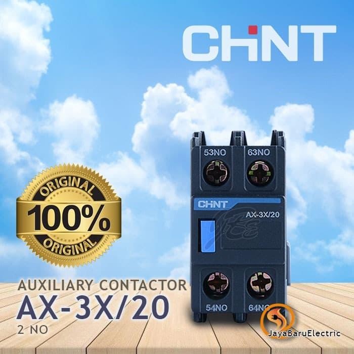 CHINT AUXILIARY KONTAK BANTU CONTACTOR KONTAKTOR 2NO AX-3X/20