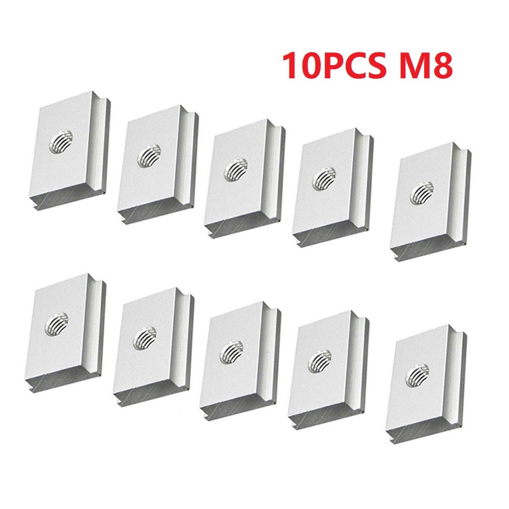10pcs M8 T Slot Nut T-Track Slider Miter For Woodworking Tool Slot
